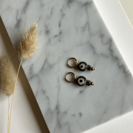 OORBELLEN NATUURSTENEN - GOLD PLATED