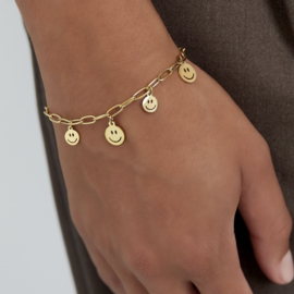 ARMBAND SMILEYS - GOLD PLATED