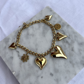 BEDEL ARMBAND LOVE & SMILE - GOLD PLATED