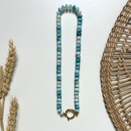 KETTING NATUURSTENEN - BLAUW