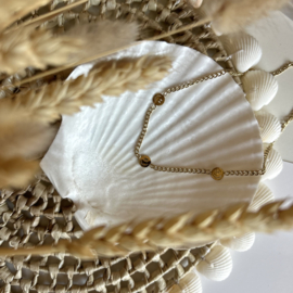 KETTING MET SMILEYS  - GOLD PLATED