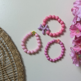 KINDER ARMBANDJE SCHELPJE - ROZE KIDS