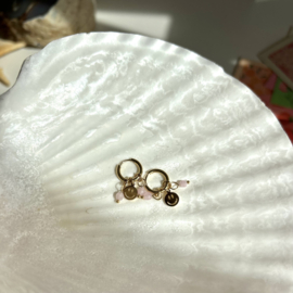 OORBELLEN CREOLEN SMILEY - GOLD PLATED