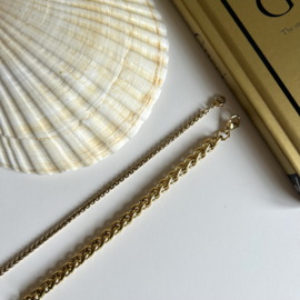 BREDE SCHAKEL ARMBAND - GOLD PLATED