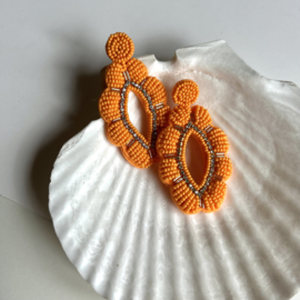 STATEMENT OORBELLEN KRALEN - ORANJE