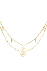 KETTING SET CLOVERS - GOLD PLATED