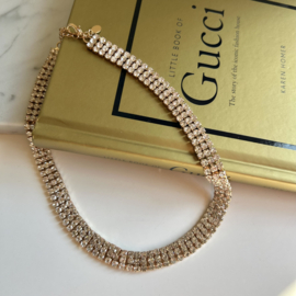 KETTING MET STEENTJES  - GOLD PLATED