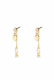 OORBELLEN LOVE - GOLD PLATED