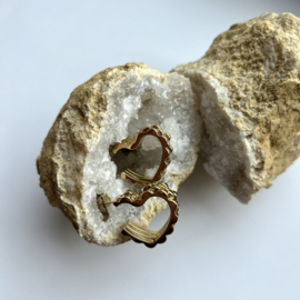 OORKNOPJES HART CHAIN - GOLD PLATED