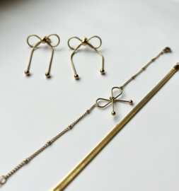 ARMBAND BOW AND DOTS - GOLD PLATED