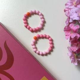 KINDER ARMBANDJE SMILEY - ROZE/LICHT ROZE KIDS