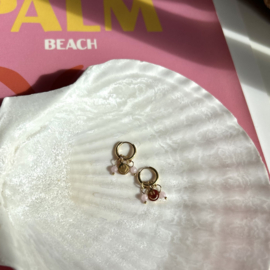 OORBELLEN CREOLEN SMILEY - GOLD PLATED