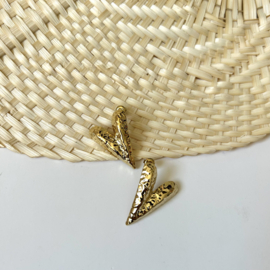 STATEMENT OORBELLEN BIG LOVE - GOLD PLATED