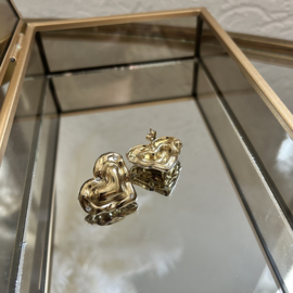 STATEMENT OORKNOPJES HART  - GOLD PLATED