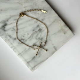 ARMBAND BOW AND DOTS - GOLD PLATED