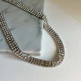 KETTING MET STEENTJES  - STAINLESS STEEL