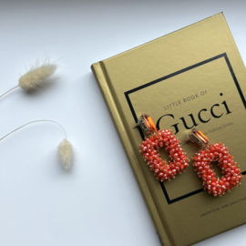 STATEMENT OORBELLEN ORANJE - GOLD PLATED