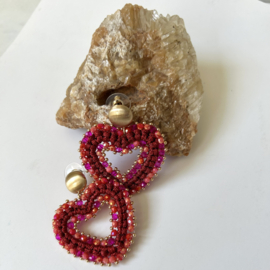 STATEMENT OORBELLEN SUMMER LOVE  - GOLD PLATED