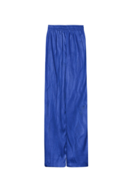 SATIJNEN BROEK MET PRINT - BLAUW