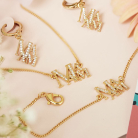GOUDKLEURIGE KETTING - I LOVE MY MAMA