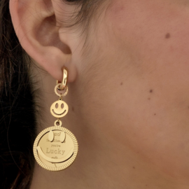 STATEMENT OORBELLEN LUCK  - GOLD PLATED