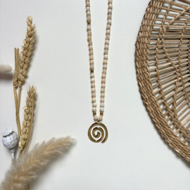 KETTING NATUURSTENEN SWIRL - CRÈME