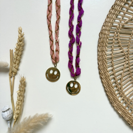 KETTING SMILEY - PAARS