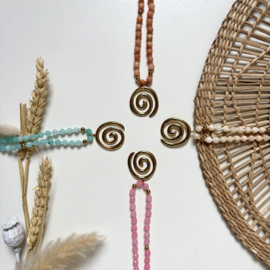 KETTING NATUURSTENEN SWIRL - BLAUW