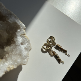 OORBELLEN TIJGEROOG - GOLD PLATED