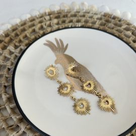 STATEMENT OORBELLEN DRIE HARTJES - GOLD PLATED
