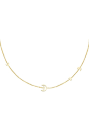 KETTING OVER THE MOON - GOLD PLATED