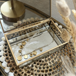 KETTING RONDE BEDELS - GOLD PLATED