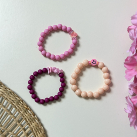 KINDER ARMBANDJE SCHELPJE - ROZE KIDS