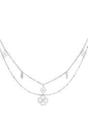 KETTING SET CLOVERS - STAINLESS STEEL
