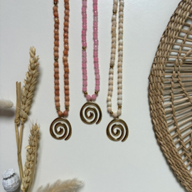 KETTING NATUURSTENEN SWIRL - CRÈME