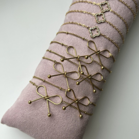 ARMBAND BOW AND DOTS - GOLD PLATED