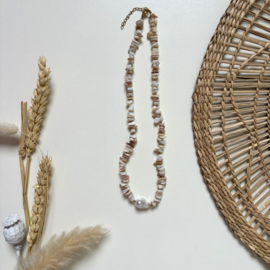 KETTING NATUURSTENEN - WIT
