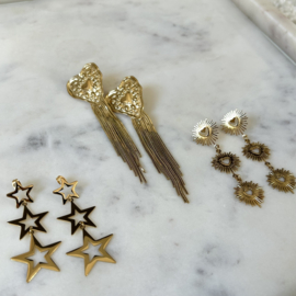 STATEMENT OORBELLEN FANCY LOVE - GOLD PLATED