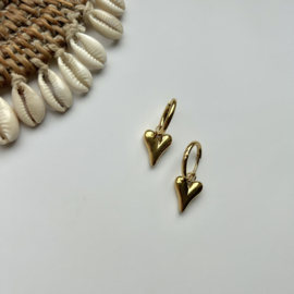 OORBELLEN HARTJES - GOLD PLATED