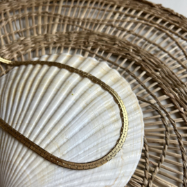 KETTING MET BREDE SCHAKEL  - GOLD PLATED