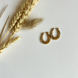 OORBELLEN CREOLEN GEDRAAID - GOLD PLATED