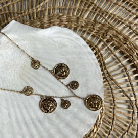 BEDEL KETTING MUNTJES  - GOLD PLATED