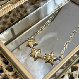 KETTING DRIE STERREN - GOLD PLATED