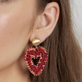 STATEMENT OORBELLEN SUMMER LOVE  - GOLD PLATED