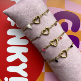 ARMBAND LOVE & STONES WIT - GOLD PLATED