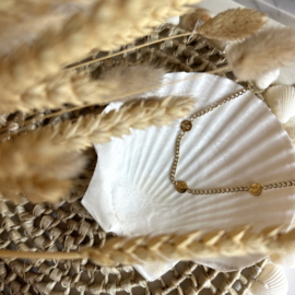 KETTING MET SMILEYS  - GOLD PLATED