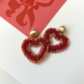 STATEMENT OORBELLEN SUMMER LOVE  - GOLD PLATED