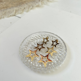 STATEMENT OORBELLEN DRIE STERREN - GOLD PLATED