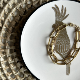 DUBBELE ARMBAND CHAIN - GOLD PLATED