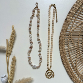 KETTING NATUURSTENEN - WIT
